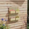 Outsunny 4 Box Raised Garden Bed with Trellis with Adjustable Height
