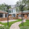Metal Garden Arch Garden Arbor Trellis Black