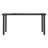 Dining Table Black Powder-coated steel, tempered glass