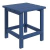 Outsunny Rattan Bistro Tea Table with Umbrella Hole & 2-Tier Shelf – Blue