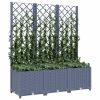 Garden Planter Blue Grey Polypropylene Large Durable