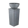 Polyresin Gray Zen Bowl Water Fountain