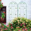 2 Pack Metal Garden Trellis Green
