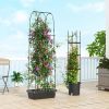 2 Pack Garden Planters with Trellis