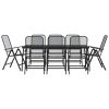 Garden Dining Set Anthracite Metal mesh with e-coating finish Large