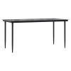 Dining Table Black Powder-coated steel Large Durable