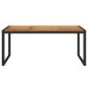 Patio Table with U-shaped Legs Solid Wood Acacia