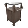 HDPE Barbecue/Grill Side Table Trolley 304 Stainless Steel Top