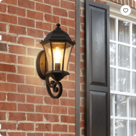 Vintage Wall Mounted Outdoor Lantern Light Black Metal Sconce (Color: BLACK)