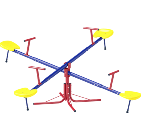 Outdoor 4-Seat Rotating Seesaw Teeter Totter for Children (Option: Multicolor)