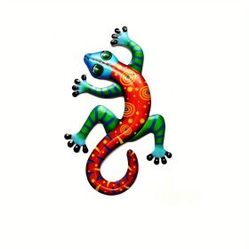 1pc/4pcs Metal Gecko Wall Decor (Style: Red (1pc))