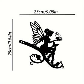 1pc Angel On Branch Steel Silhouette Metal Art Fairy Silhouette (Model: A50)