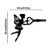 1pc Angel On Branch Steel Silhouette Metal Art Fairy Silhouette