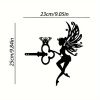 1pc Angel On Branch Steel Silhouette Metal Art Fairy Silhouette
