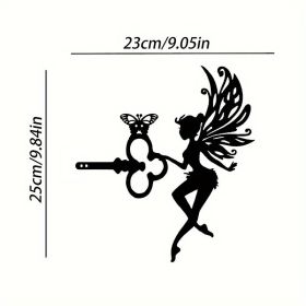 1pc Angel On Branch Steel Silhouette Metal Art Fairy Silhouette (Model: A17)
