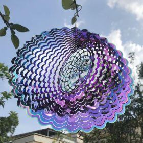 1pc 3D Hanging Wind Spinner Outdoor (Color: Colorful)