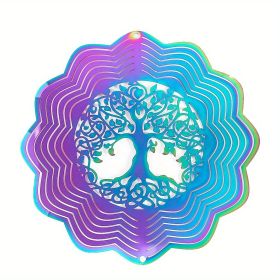1pc Colorful Tree Of Life Wind Chime Spinner 3.94inch (Model: Flower, size: 10cm/3.94inch)