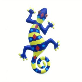 1pc Metal Gecko Wall Art Decor (Style: Model E)