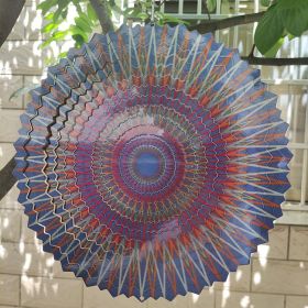 Creative 3D Kinetic Stainless Steel Wind Spinner Mandala Butterfly (Color: Mandala1, size: 30cm 12inch)