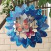 Creative 3D Kinetic Stainless Steel Wind Spinner Mandala Butterfly