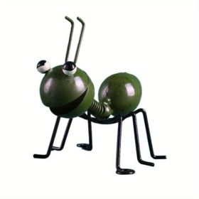 1pc Metal Ant Ornament Colorful Cute Insect (Color: Green)
