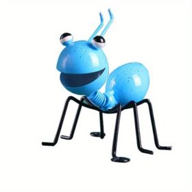 1pc Metal Ant Ornament Colorful Cute Insect (Color: Blue)