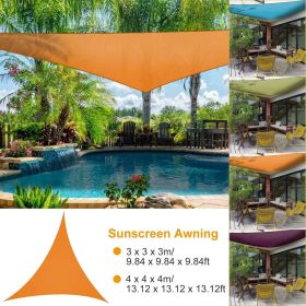 Outdoor Triangle Shade Sail 9.84 ft (Color: Orange)
