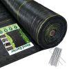 Weed Barrier with U-Shaped Securing Pegs, Heavy-Duty