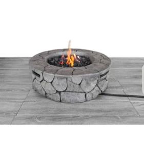 Fiber Reinforced Concrete Outdoor Fire pit (Color: as Pic)