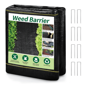 Weed Barrier Landscape Fabric with U-Shaped Securing Pegs (size: 3X300)