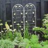 2 Pack Metal Garden Trellis Cream White