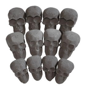 7-Piece Reusable Ceramic Skulls – Outdoor Fire Pit & Fireplace Decoration (Style: 12pcs Mixed Size)