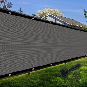 Artpuch Outdoor Privacy Mesh Screen – Dark Grey Panels for Backyard, Patio & Balcony (Color: Dark Grey, size: 6x38 ft)