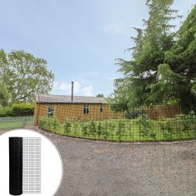Black Vinyl-Coated Garden Wire Fence (size: 60*50in)