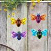 1pc/4pcs, Metal Colorful Bee Wall Decor Outside