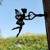 1pc Angel On Branch Steel Silhouette Metal Art Fairy Silhouette