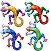 1pc/4pcs Metal Gecko Wall Decor
