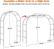 Black Garden Arch Arbors, Trellis 6-8ft