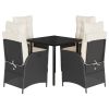 Garden 3 piece Dining Set Black