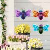 1pc/4pcs, Metal Colorful Bee Wall Decor Outside