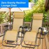 2Packs Zero Gravity Lounge Chair with Dual Side Tray