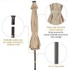 10 Feet Outdoor Patio Umbrella with Bright Solar LED Lights