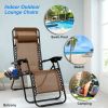 2Packs Zero Gravity Lounge Chair with Dual Side Tray